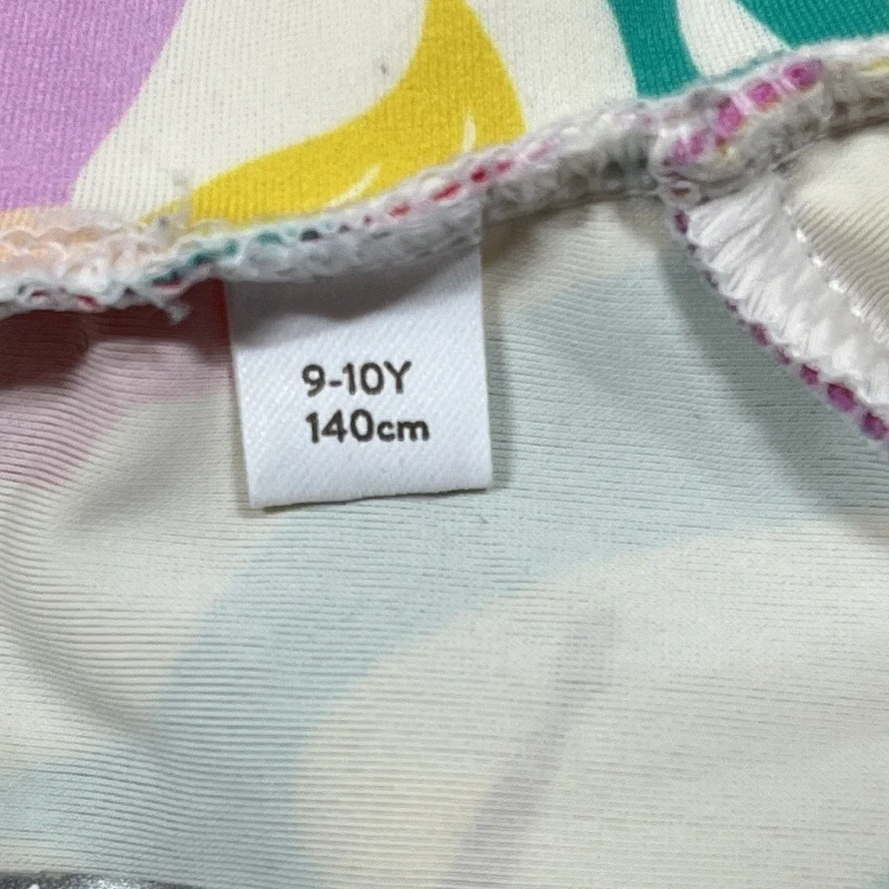 Boden Kids Rash Guard‎ Swim Shirt 9-10/140 UPF +40 Long Sleeve Colorful Mermaids